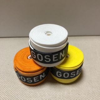 ゴーセン(GOSEN)のGOSENグリップテープ 3個  白オレンジ黄(バドミントン)