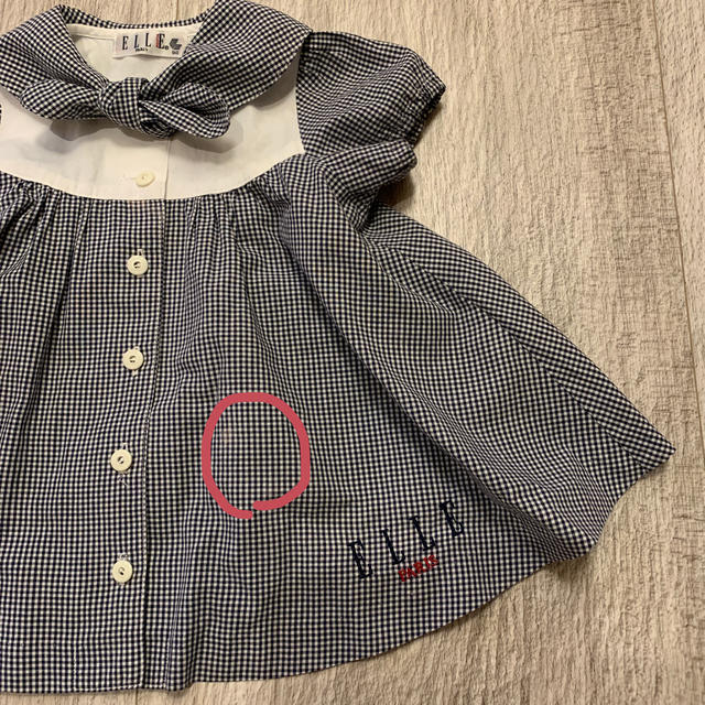 ELLE(エル)のELLE ブラウス　チェック キッズ/ベビー/マタニティのキッズ服女の子用(90cm~)(ブラウス)の商品写真