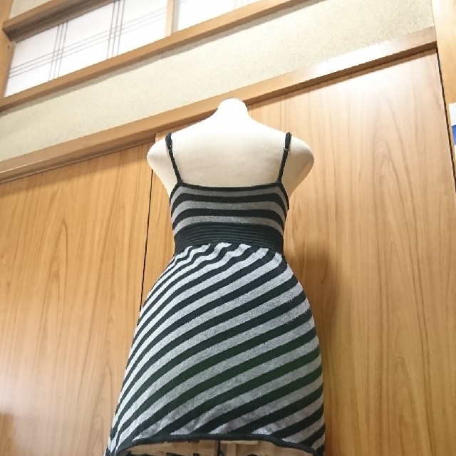 moussy(マウジー)の大きいサイズLL3L★セクシー♡斜めボーダー柄ミニワンピース レディースのワンピース(ミニワンピース)の商品写真