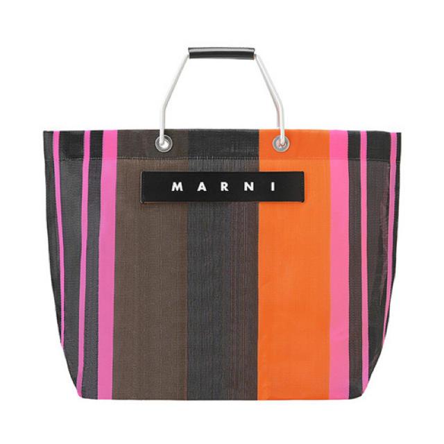 Marni(マルニ)のマルニフラワーカフェ トートバッグ マルチピンク レディースのバッグ(かごバッグ/ストローバッグ)の商品写真