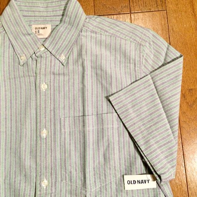 Old Navy(オールドネイビー)のOLDNAVY USA規格 オールドネイビー 半袖 ボタンシャツ グリーン メンズのトップス(シャツ)の商品写真