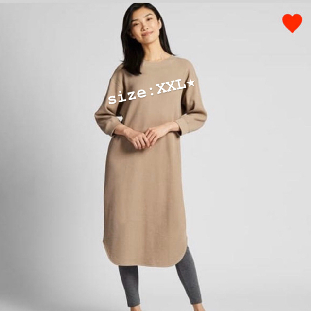 UNIQLO(ユニクロ)のユニクロ♡XXL★ワッフルクルーネックワンピース♡ レディースのワンピース(ひざ丈ワンピース)の商品写真