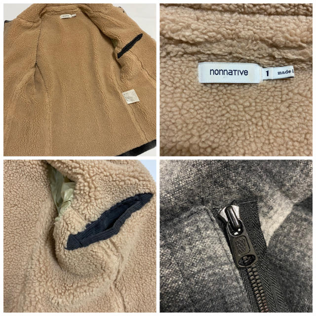 nonnative(ノンネイティブ)の【ノンネイティブ】チェック ボアブルゾン ハンティングデザイン メンズのジャケット/アウター(ブルゾン)の商品写真