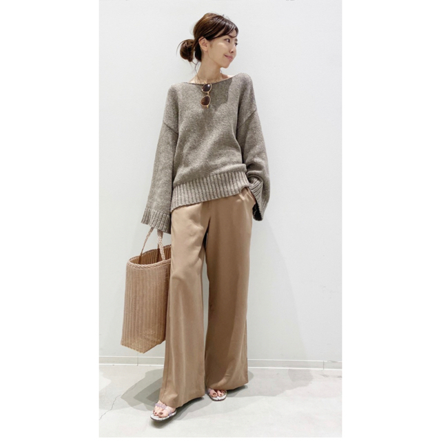 アパルトモン　CTN FLARIE S/L KNIT ブラウン