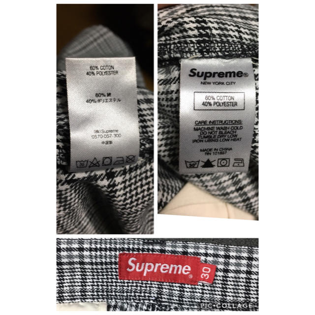 Supreme(シュプリーム)の18ss supreme work pant black plaid 30 メンズのパンツ(ワークパンツ/カーゴパンツ)の商品写真