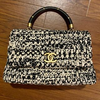 シャネル(CHANEL)のシャネル  ココハンドル　ツィード　バッグ　トップハンドルフラップバッグ　(ハンドバッグ)