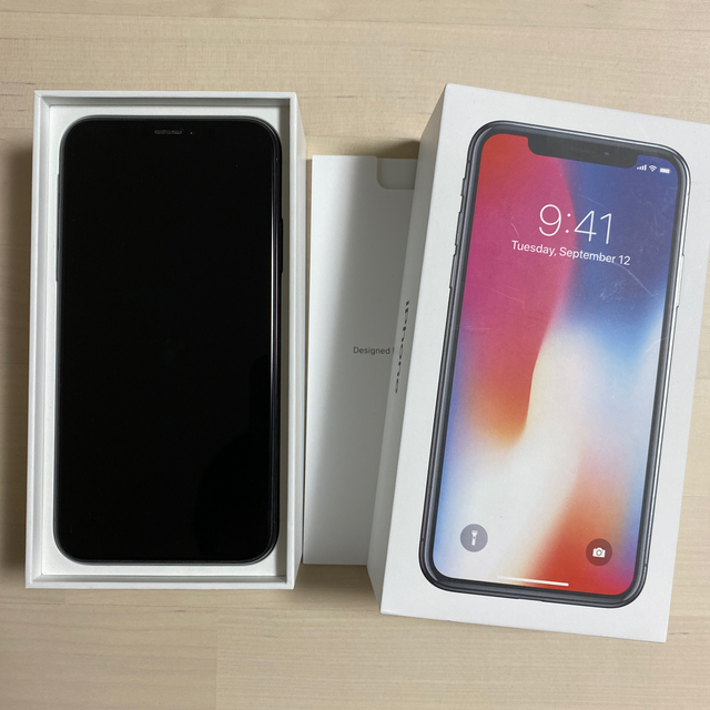 美品 iPhoneX 256GB スペースグレイ SIMフリー 箱あり付属品なし