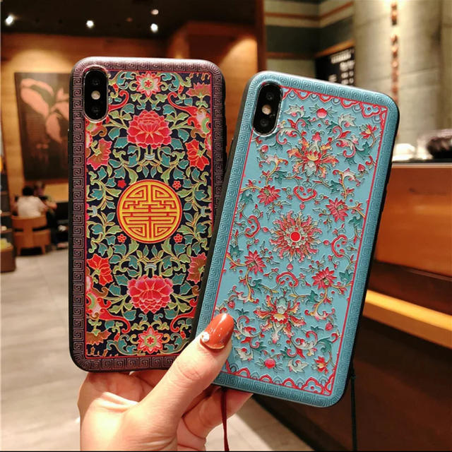 中古 Iphone X Xs ケース 中華柄 チャイナ 花柄の通販 By Gaya S ラクマ