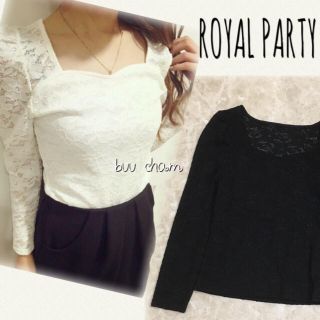 ロイヤルパーティー(ROYAL PARTY)のROYAL PARTY♡ハートネックレーストップス(カットソー(長袖/七分))