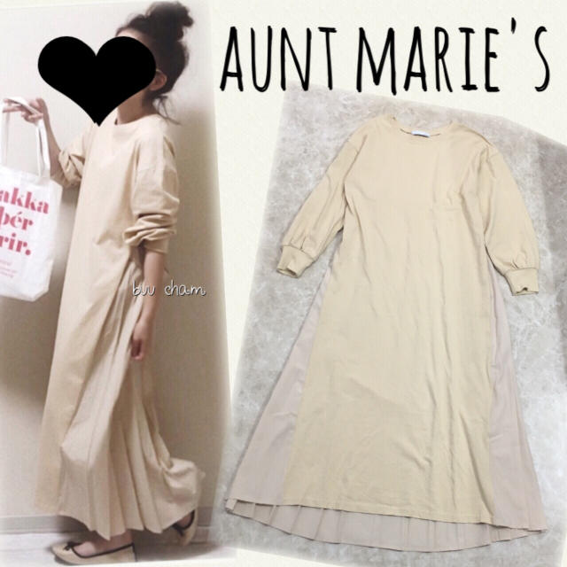 Aunt Marie's(アントマリーズ)のAUNT MARIE'S♡バックプリーツカットワンピース レディースのワンピース(ロングワンピース/マキシワンピース)の商品写真