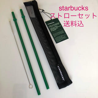 スターバックスコーヒー(Starbucks Coffee)の日本未発売 starbucks スターバックス スタバ ストロー セット新品(カトラリー/箸)