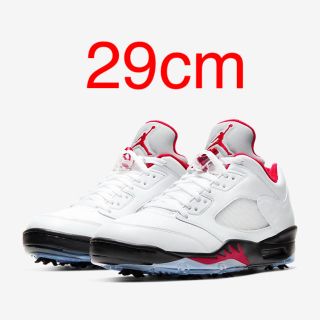 ナイキ(NIKE)のnike jordan5 fire red golf 29cm(スニーカー)