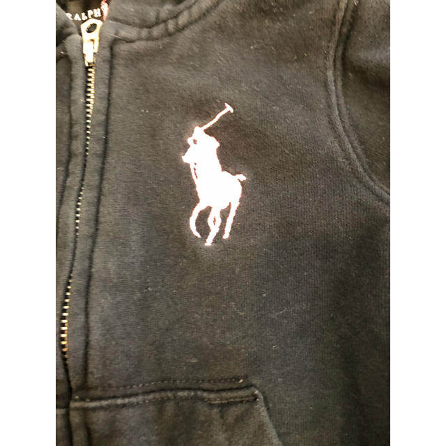 POLO RALPH LAUREN(ポロラルフローレン)のポロラルフローレン　ビックポニーパーカー黒 キッズ/ベビー/マタニティのベビー服(~85cm)(ジャケット/コート)の商品写真