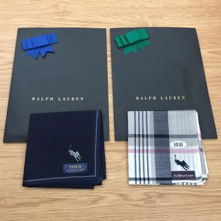 ポロラルフローレン(POLO RALPH LAUREN)の新品 ポロ ラルフローレン  ハンカチ 2枚(ハンカチ/ポケットチーフ)