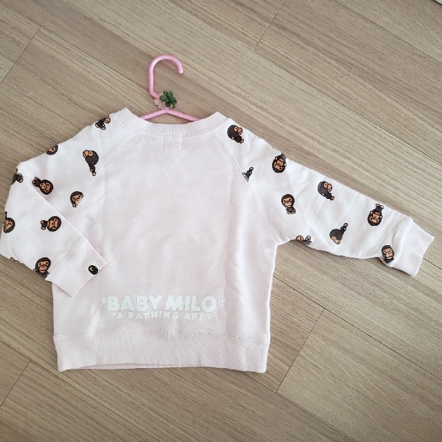 A BATHING APE(アベイシングエイプ)のトレーナー　BAPEKIDS　100 キッズ/ベビー/マタニティのキッズ服女の子用(90cm~)(Tシャツ/カットソー)の商品写真