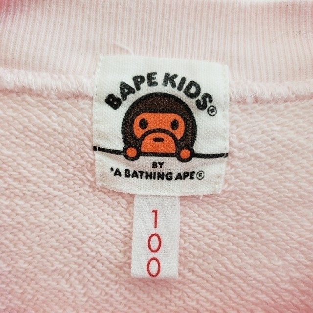 A BATHING APE(アベイシングエイプ)のトレーナー　BAPEKIDS　100 キッズ/ベビー/マタニティのキッズ服女の子用(90cm~)(Tシャツ/カットソー)の商品写真