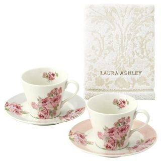 ローラアシュレイ(LAURA ASHLEY)のローラアシュレイ　クチュールローズ　ペアカップ(グラス/カップ)