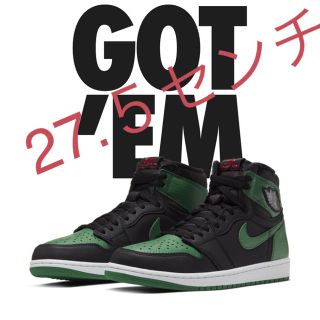 NIKE AJ1  Black/Pine Green 27.5(スニーカー)