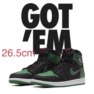 ナイキ(NIKE)のNIKE エアジョーダン1  black pinegreen(スニーカー)