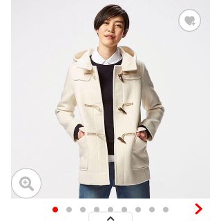 ユニクロ(UNIQLO)のUNIQLO♡ホワイトハーフダッフル(ダッフルコート)