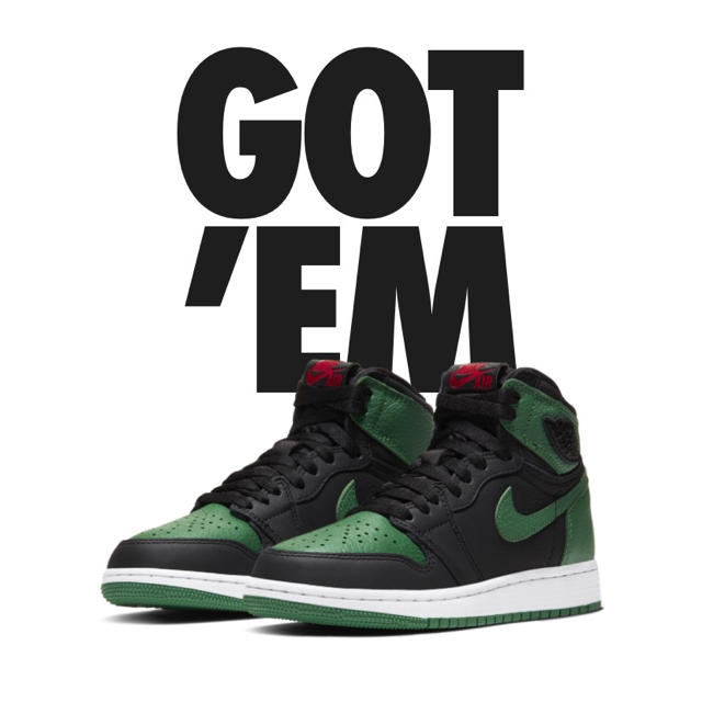 nike air jordan1 og pinegreen 25cm