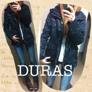 デュラス(DURAS)の値下げ!DURASパーカー付きジャケット(ミリタリージャケット)