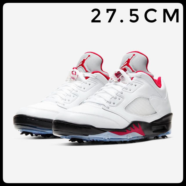 27.5cm NIKE AIR JORDAN 5 GOLF "FIRE RED"