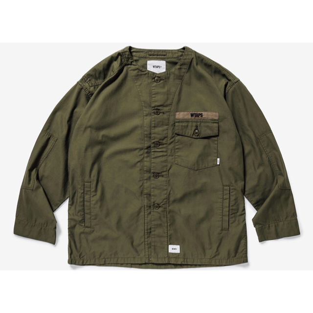 W)taps(ダブルタップス)のWtaps 2019ss ノーカラーシャツJKT size3 メンズのトップス(シャツ)の商品写真