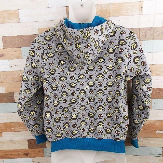 DINA BIRD】 美品 ディナバード 総柄デザインパーカ グレー S