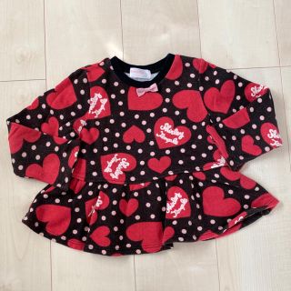 シャーリーテンプル(Shirley Temple)の【シャーリーテンプル】ドットハート柄トップス⭐︎110サイズ(Tシャツ/カットソー)