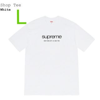 シュプリーム(Supreme)のL Supreme Shop Tee White シュプリーム Tシャツ(Tシャツ/カットソー(半袖/袖なし))