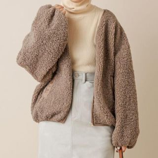 ナチュラルクチュール(natural couture)のナチュラルクチュール　NEWボアブルゾン　モカ(ブルゾン)