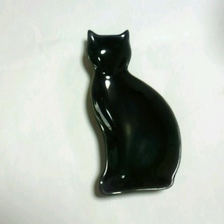 黒猫の小皿(小物入れ)