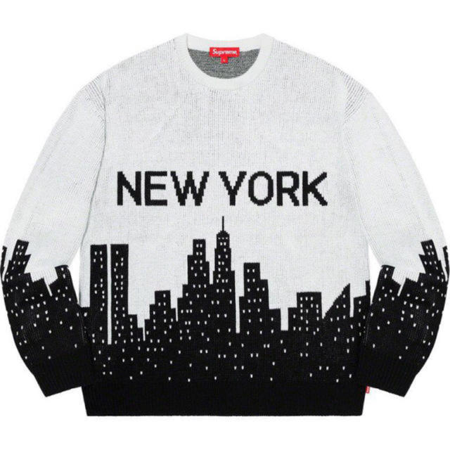 新品MサイズホワイトSupreme New York Sweater　Msize