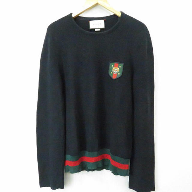 現品限り一斉値下げ! Gucci - 【超美品】グッチ GUCCI タイガーワッペン ニット セーター 正規品 ニット+セーター