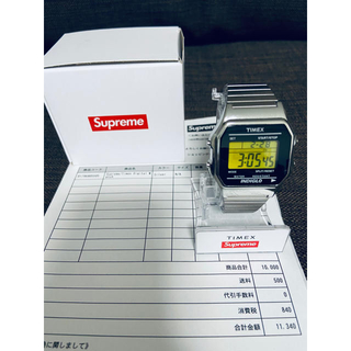 シュプリーム(Supreme)のsupreme TIMEX シルバー　時計　ウォッチ(腕時計(デジタル))
