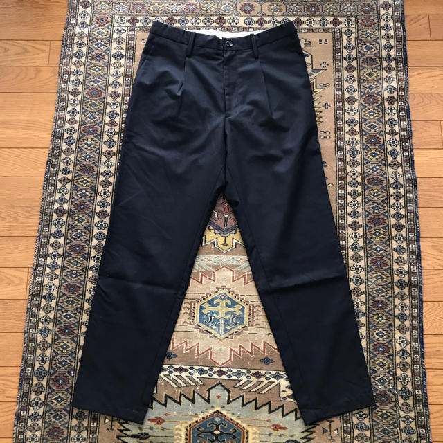 UNIVERSAL PRODUCTS WOOL EASY SLACKS ネイビー