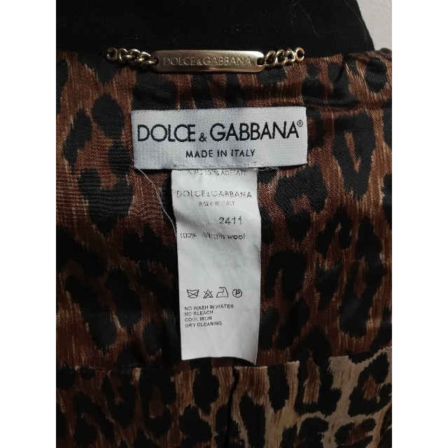 DOLCE&GABBANA(ドルチェアンドガッバーナ)の美品☆Dolce&Gabbana 裏ヒョウ柄　コ─ト レディースのジャケット/アウター(ロングコート)の商品写真