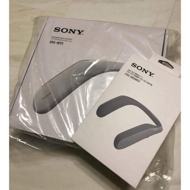 ★新品★SONY ネックスピーカー SRS-WS1 純正カバー付きスマホ/家電/カメラ