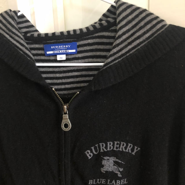 BURBERRY BLUE LABEL(バーバリーブルーレーベル)のBurberry  Blue label  ニットロングパーカー　　38 レディースのトップス(ニット/セーター)の商品写真