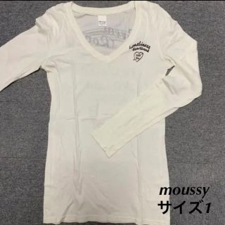 マウジー(moussy)のmoussy 長袖ロゴカットソー Tシャツ Sサイズ(Tシャツ(長袖/七分))