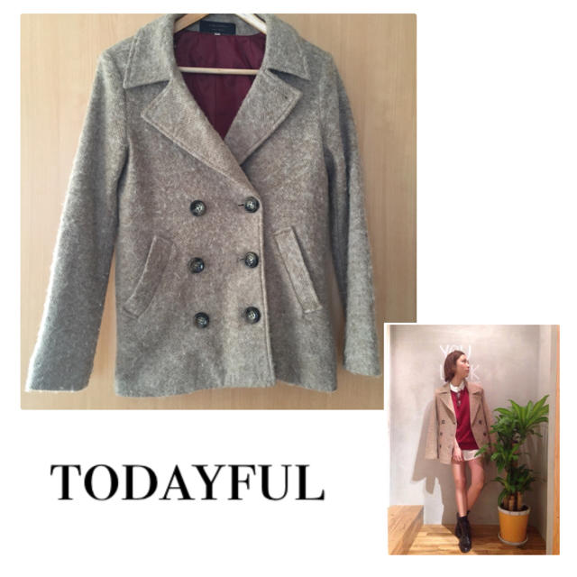 TODAYFUL(トゥデイフル)のtodayful ウールPコート レディースのジャケット/アウター(ピーコート)の商品写真