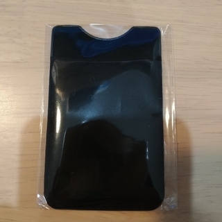 スマホ 背面ポケット カード収納ホルダー 小物入れ ブラック(モバイルケース/カバー)