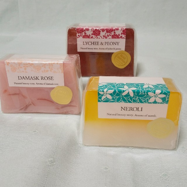 Pelikan(ペリカン)のペリカン石鹸 MARCHEVON クリアソープ 3個 コスメ/美容のボディケア(ボディソープ/石鹸)の商品写真