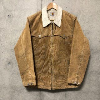 カーハート(carhartt)のCarhartt コーデュロイ ボア ビッグ ジャケット M キャメル(Gジャン/デニムジャケット)