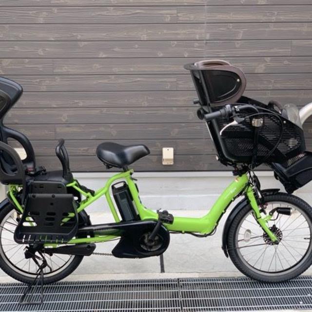 地域限定送料無料　キッスミニ　三人乗り　12,3AH　緑　神戸市　電動自転車自転車本体