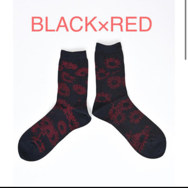 BLACK×RED  靴下