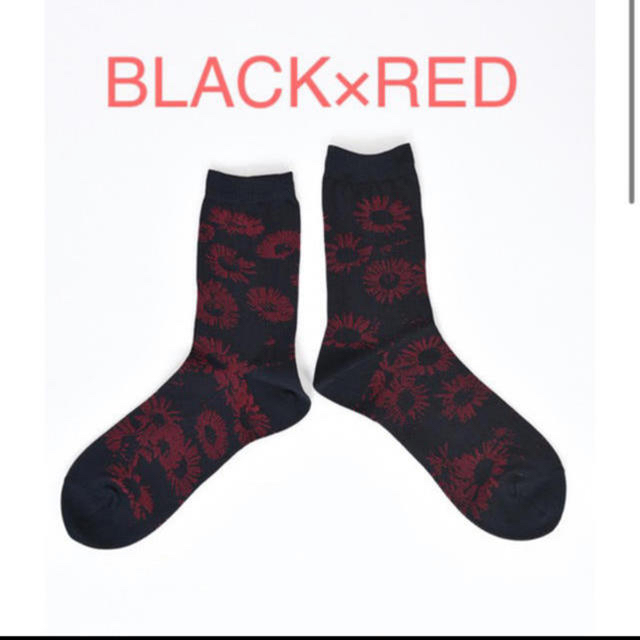 LAD MUSICIAN(ラッドミュージシャン)のBLACK×RED  靴下 メンズのレッグウェア(ソックス)の商品写真