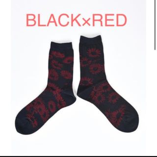 ラッドミュージシャン(LAD MUSICIAN)のBLACK×RED  靴下(ソックス)