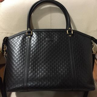 グッチ(Gucci)のグッチ マイクロ 2way バッグ ブラック 超美品(トートバッグ)